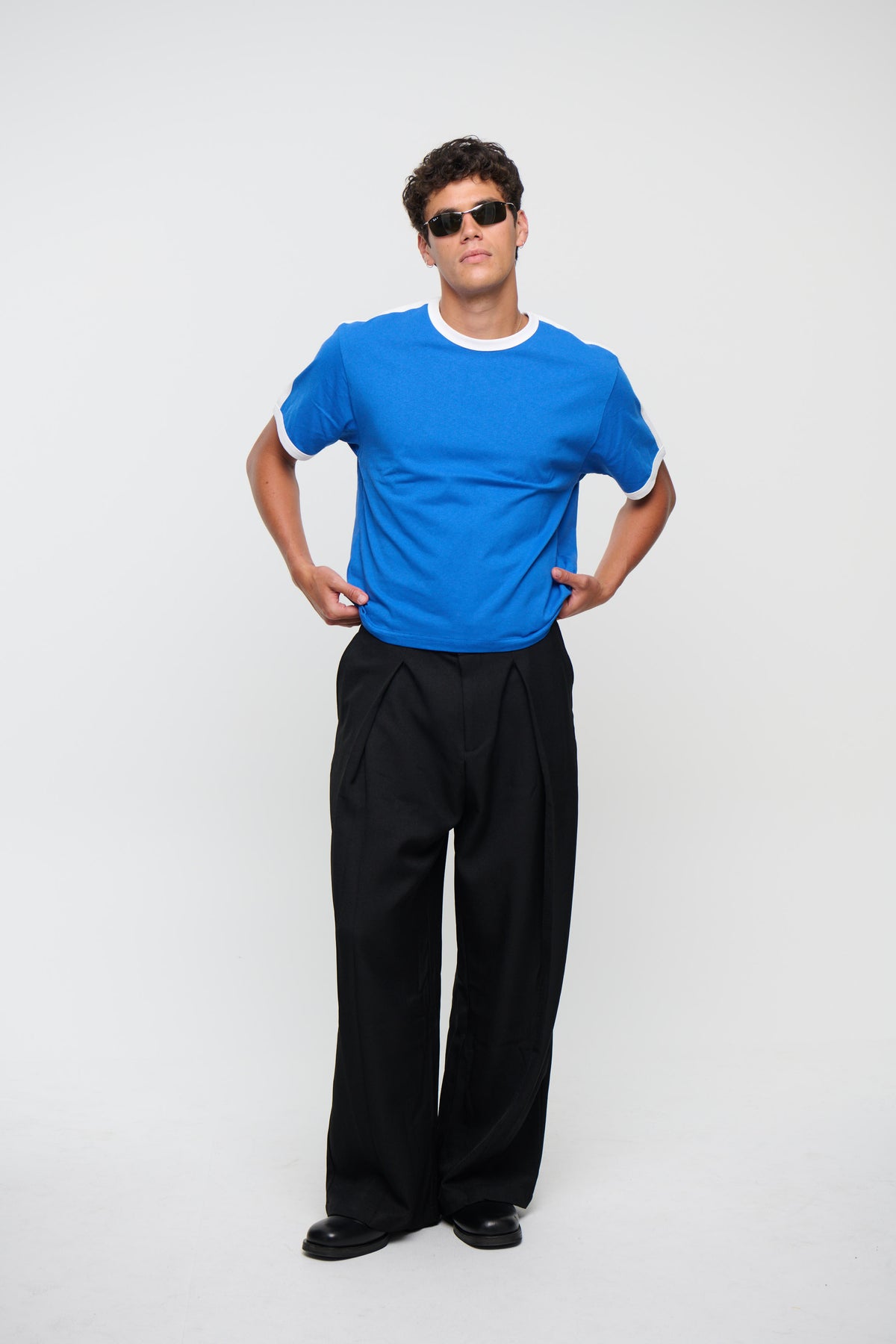 Richie Ribbed Tee Royal