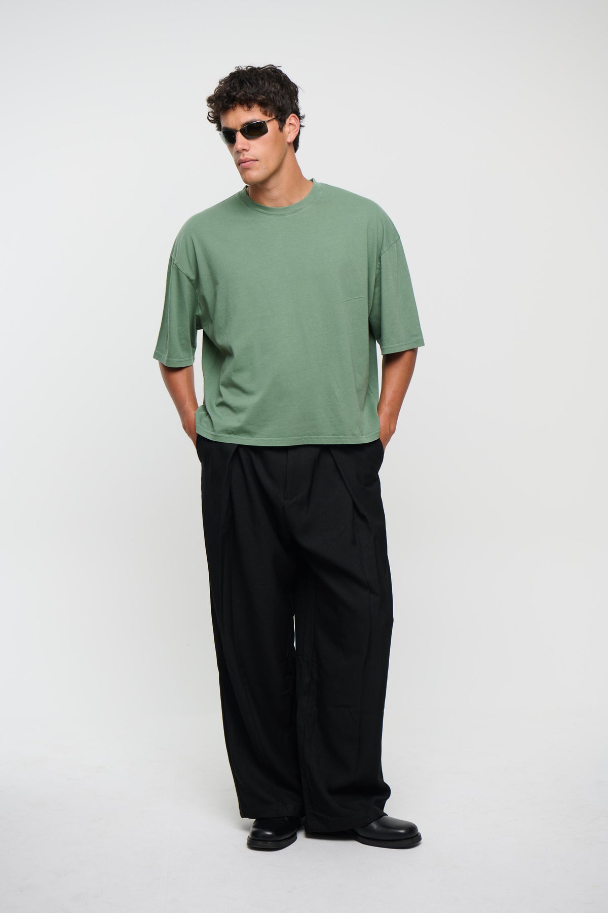 NTH Crop Box Tee Pine