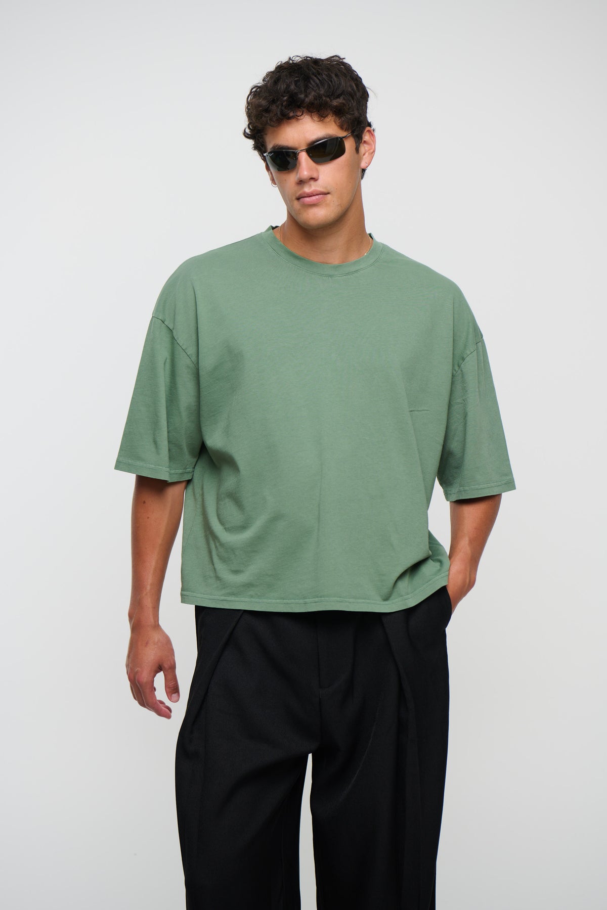 NTH Crop Box Tee Pine