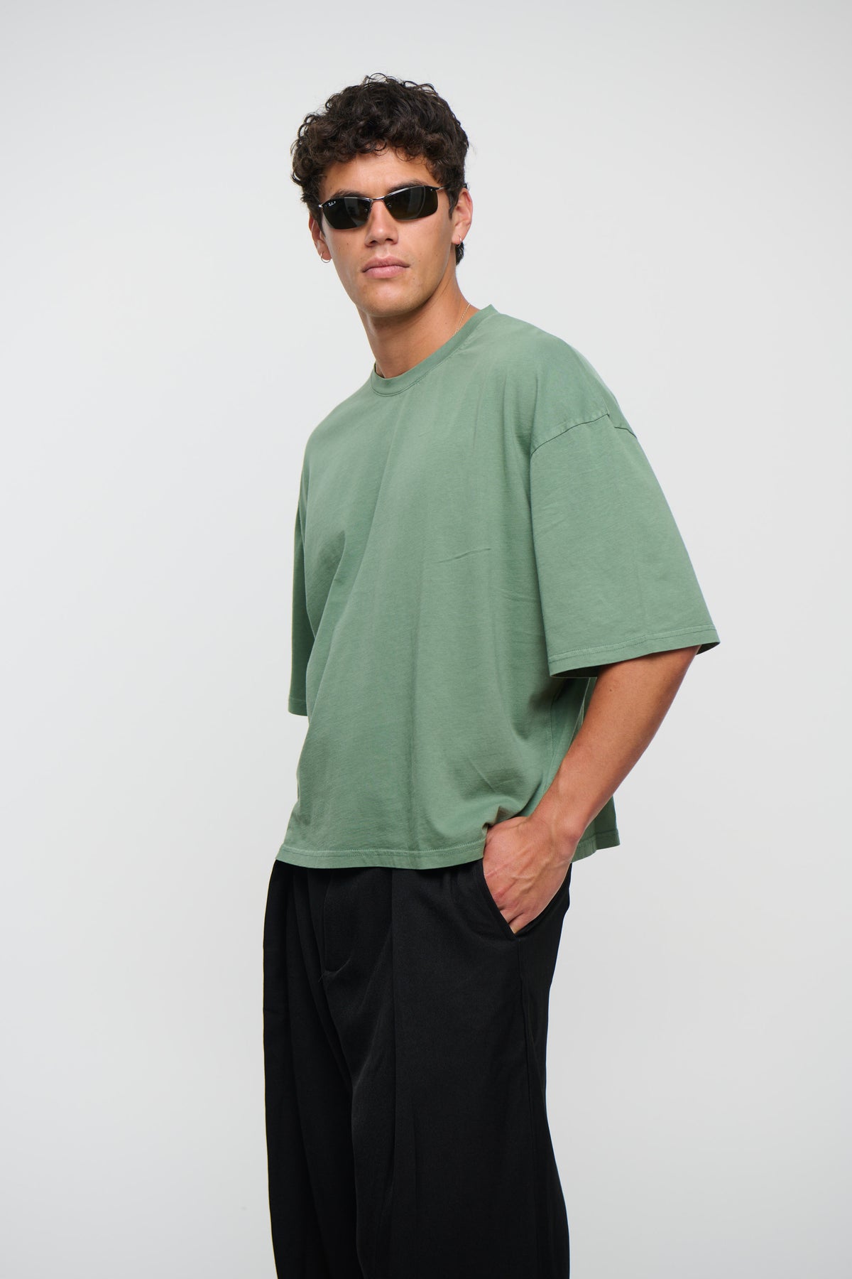 NTH Crop Box Tee Pine