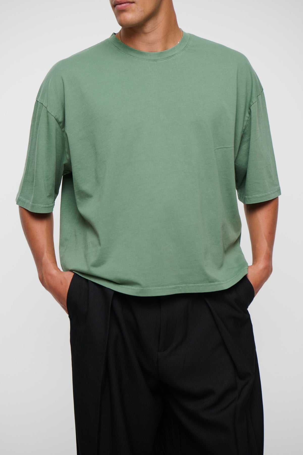 NTH Crop Box Tee Pine