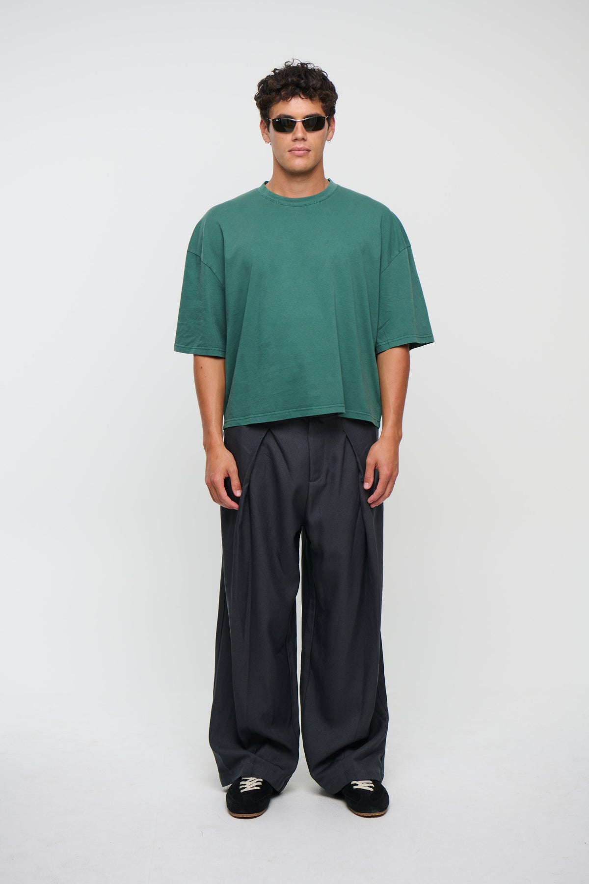 NTH Crop Box Tee Dark Green