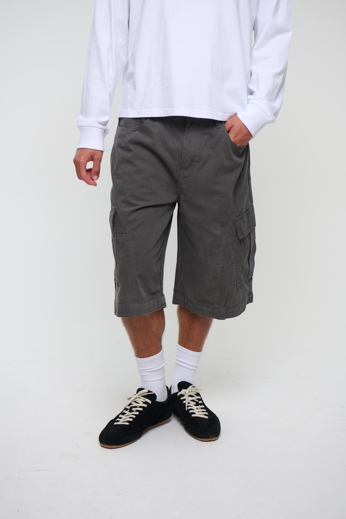 Flynn Relaxed Cargo Short Grey
