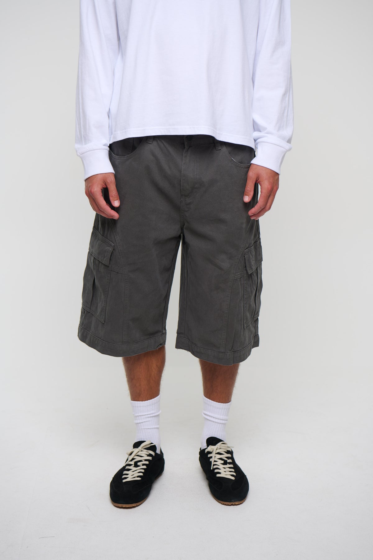 Flynn Relaxed Cargo Short Grey