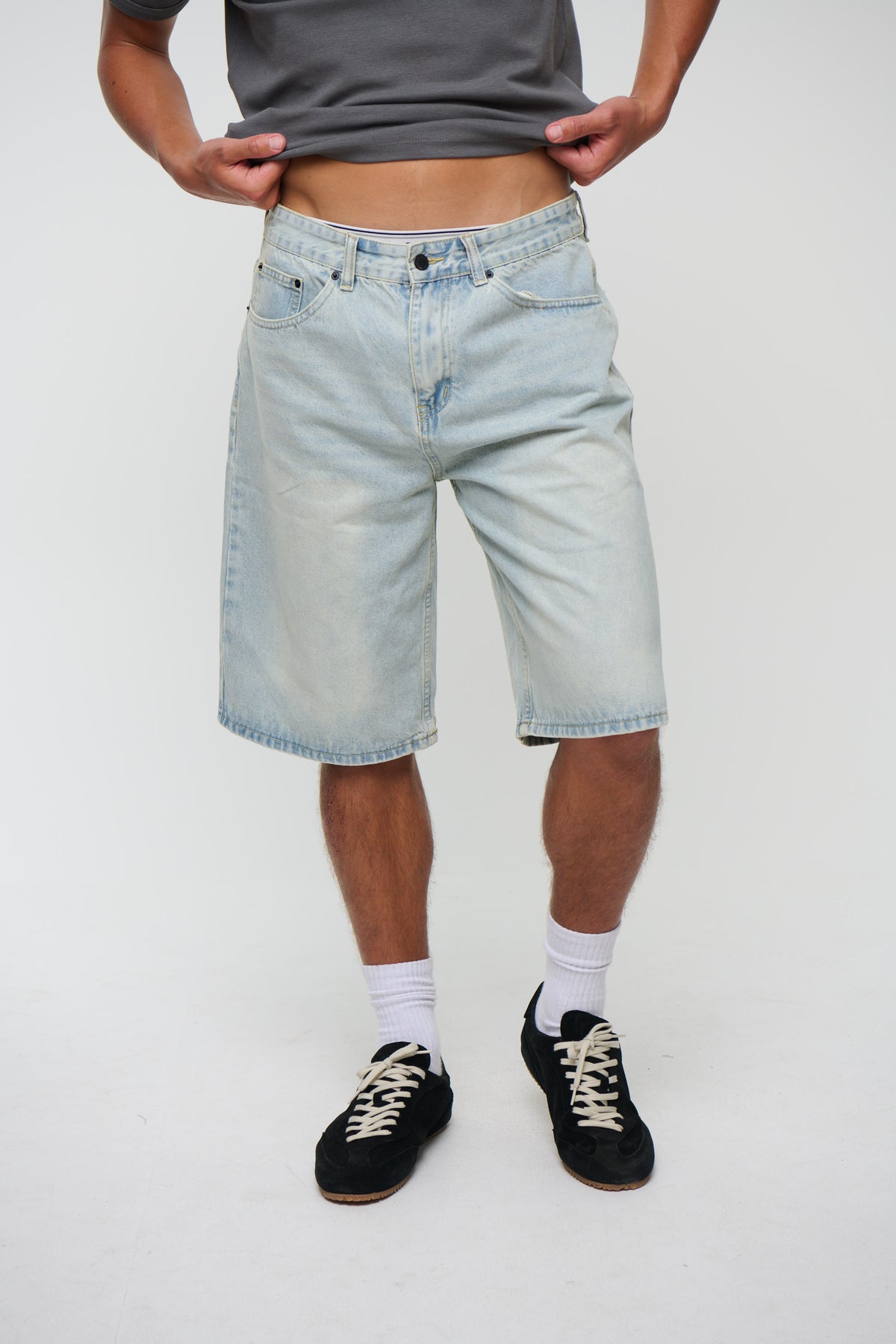 Flint Baggy Denim Jort Light