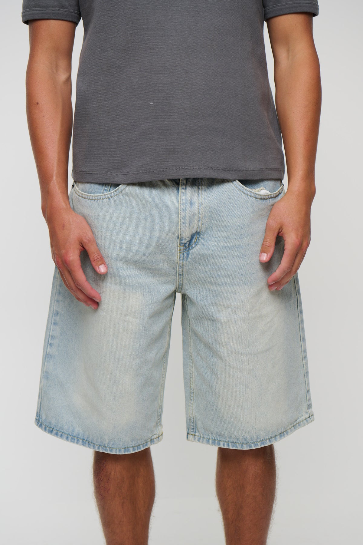 Flint Baggy Denim Jort Light