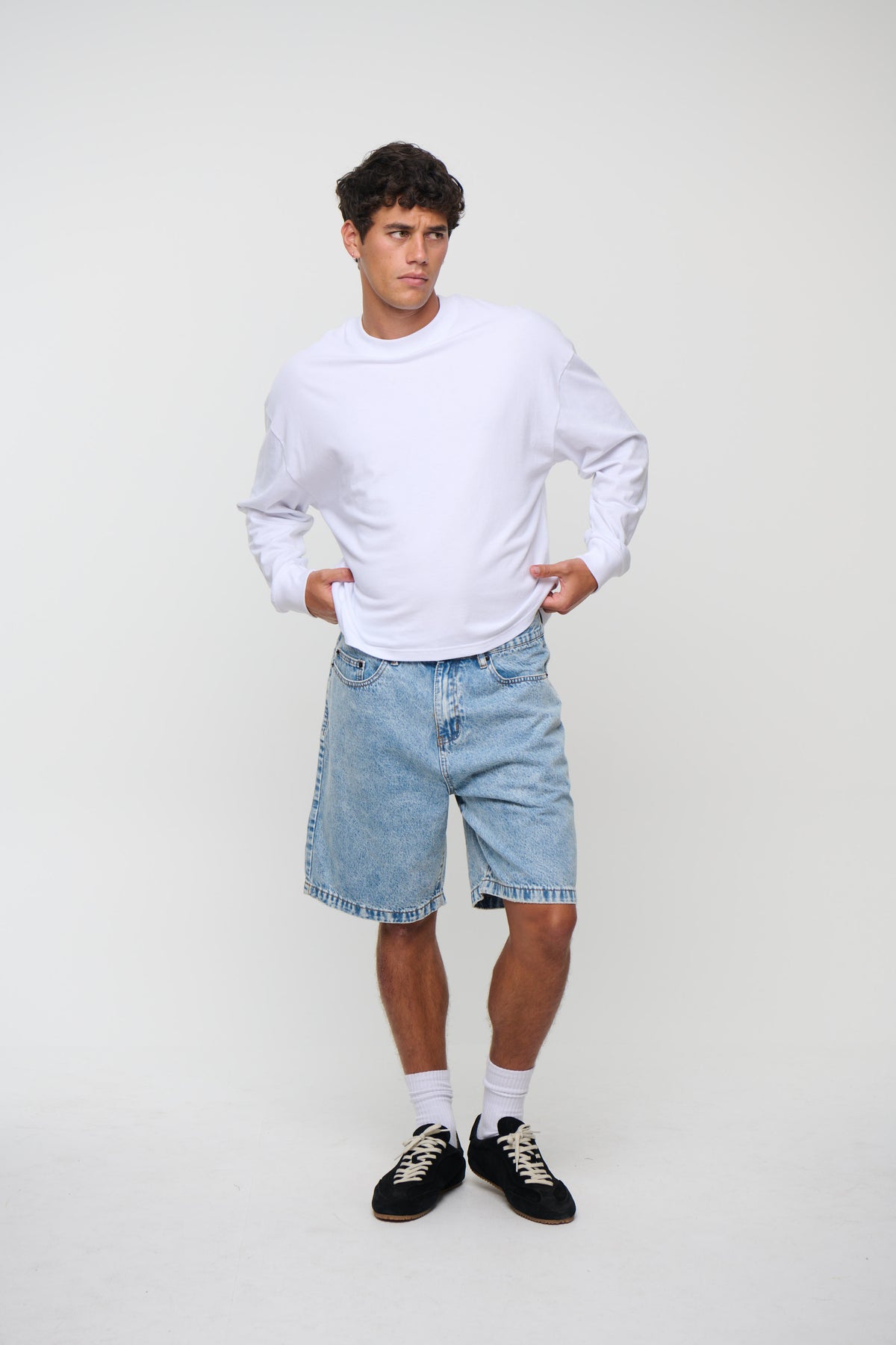 Nick Relaxed Denim Short Ocean