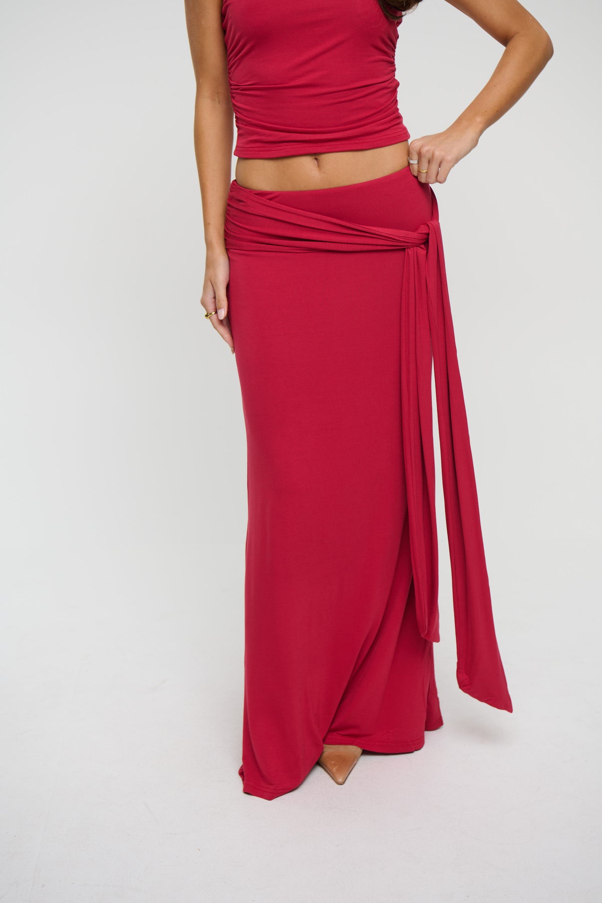 Winslet Maxi Skirt Berry