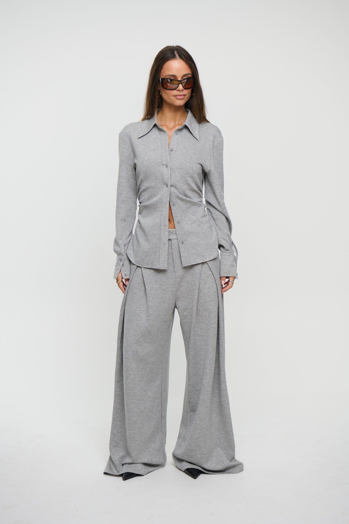 Adaia Top Grey Marle