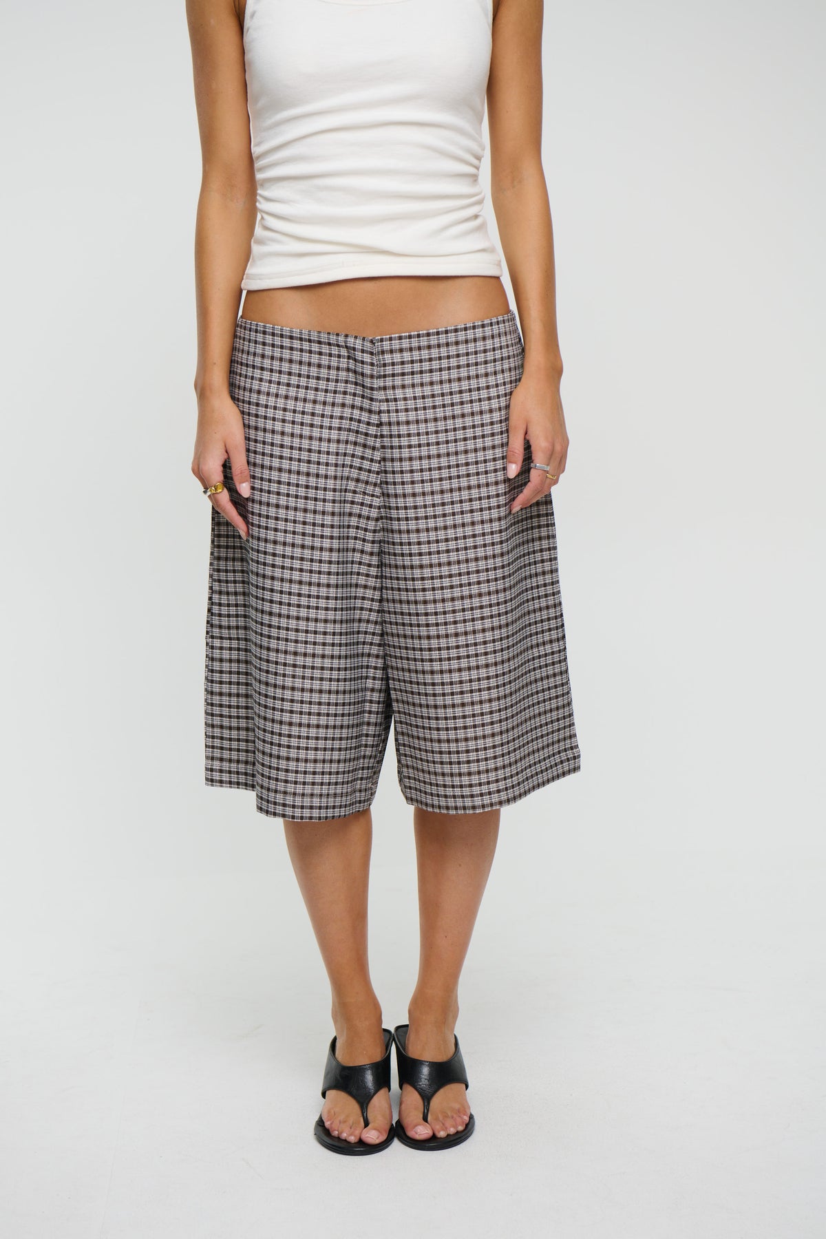 Ida Long Short Beige Check