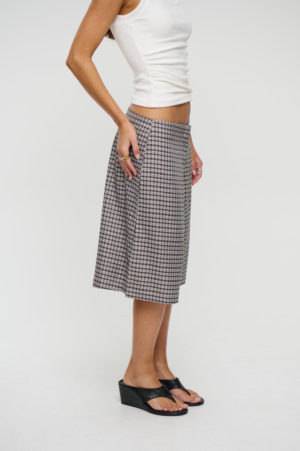 Ida Long Short Beige Check