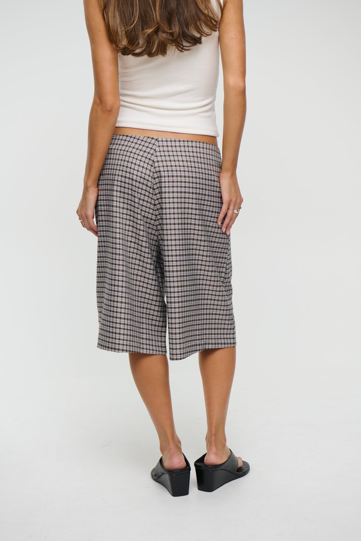 Ida Long Short Beige Check