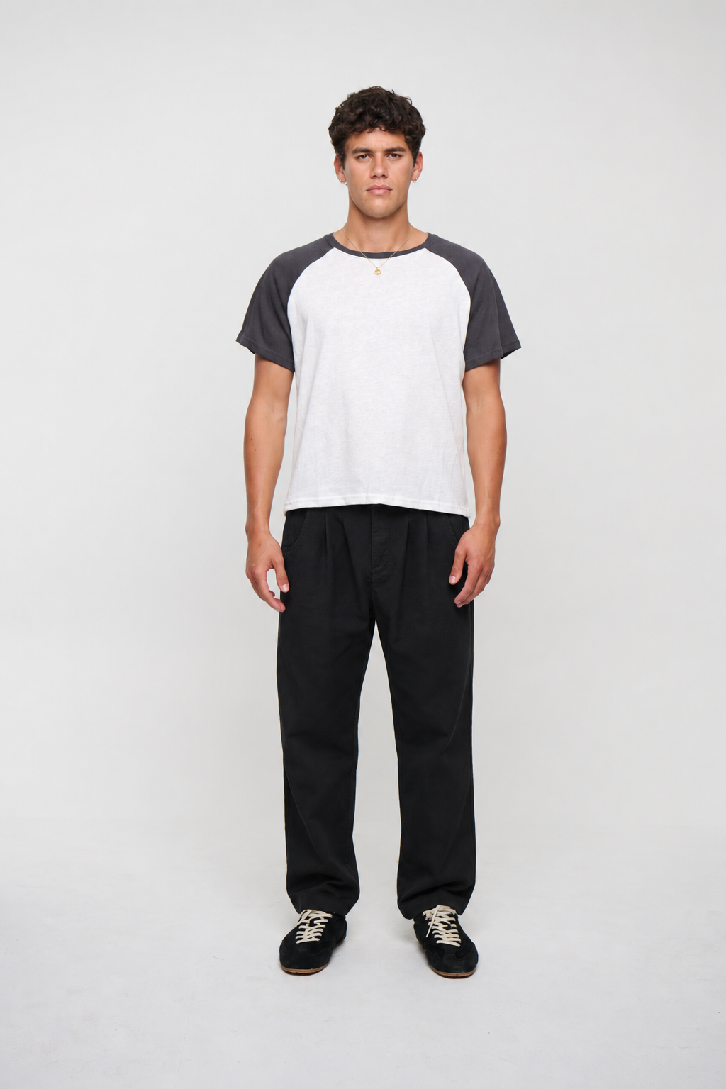 Simon Baggy Pleat Pant Black