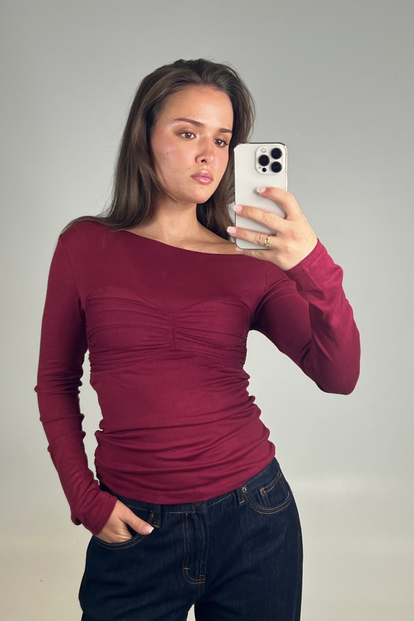 Claire Long Sleeve Wine