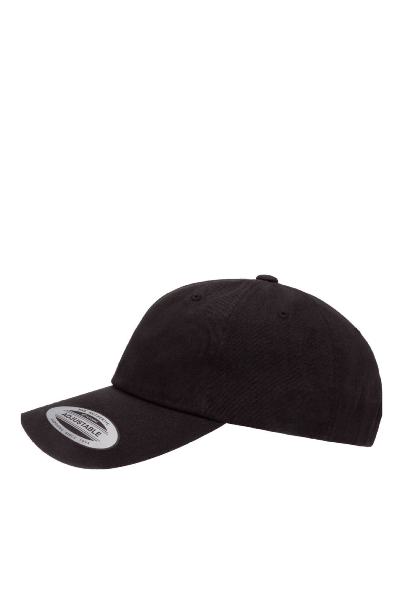 Low Profile Cotton Twill Dad Hat Black
