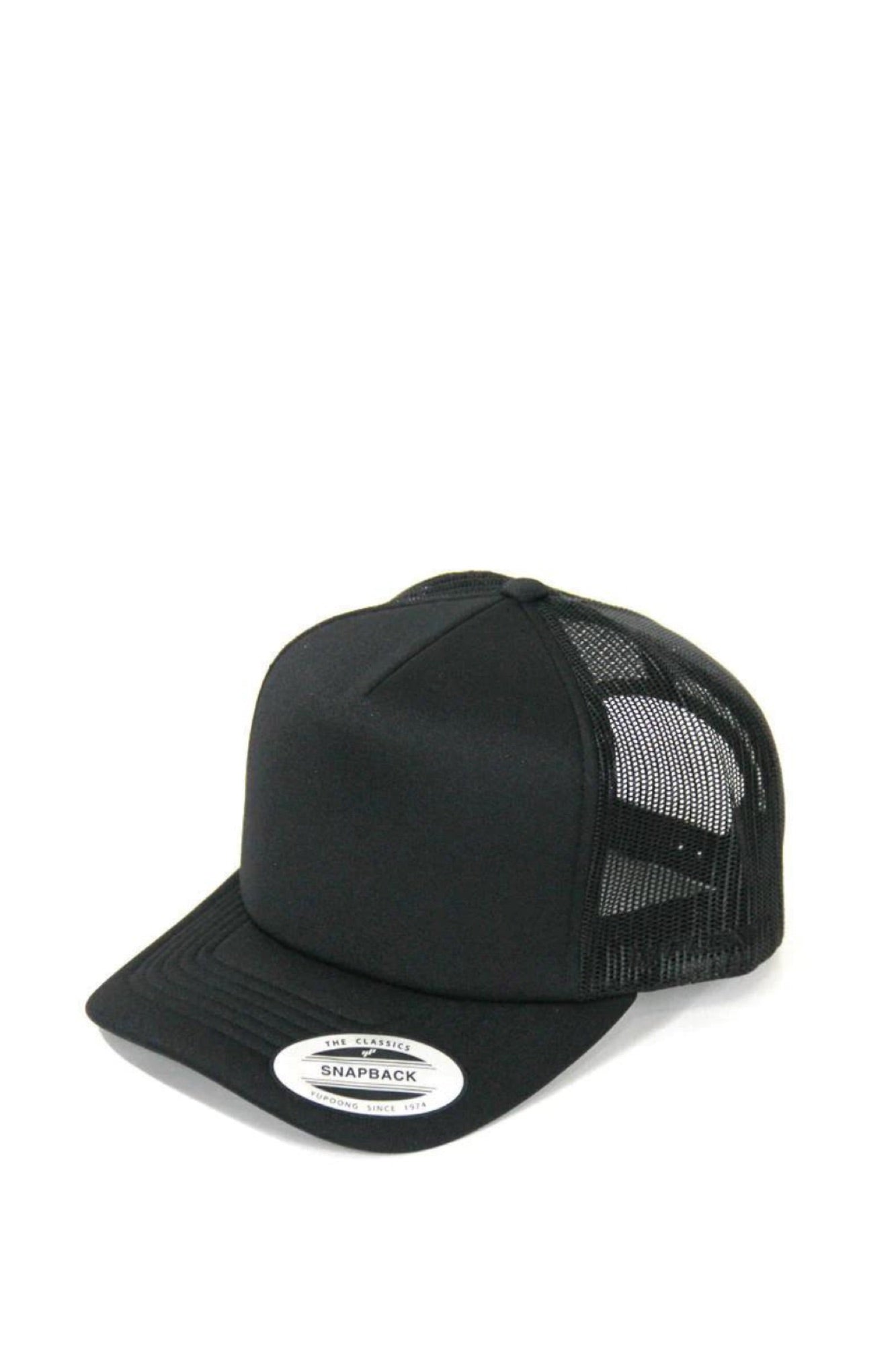 Hi Crown Trucker Cap Black