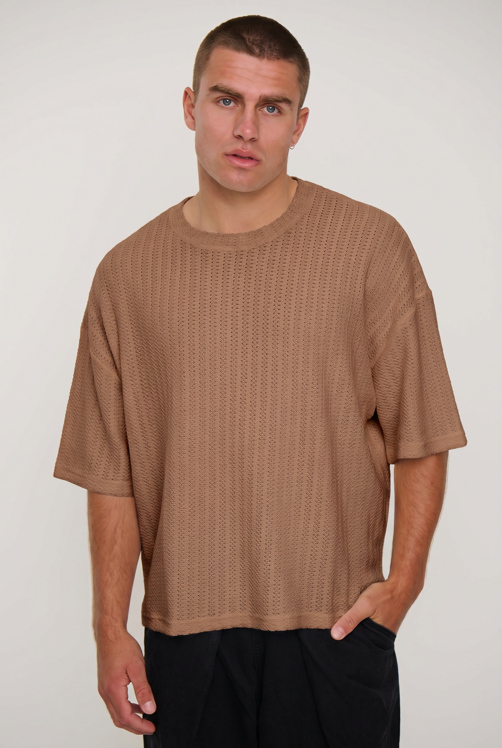 Vinnie Two Thread Stitch Tee Choc
