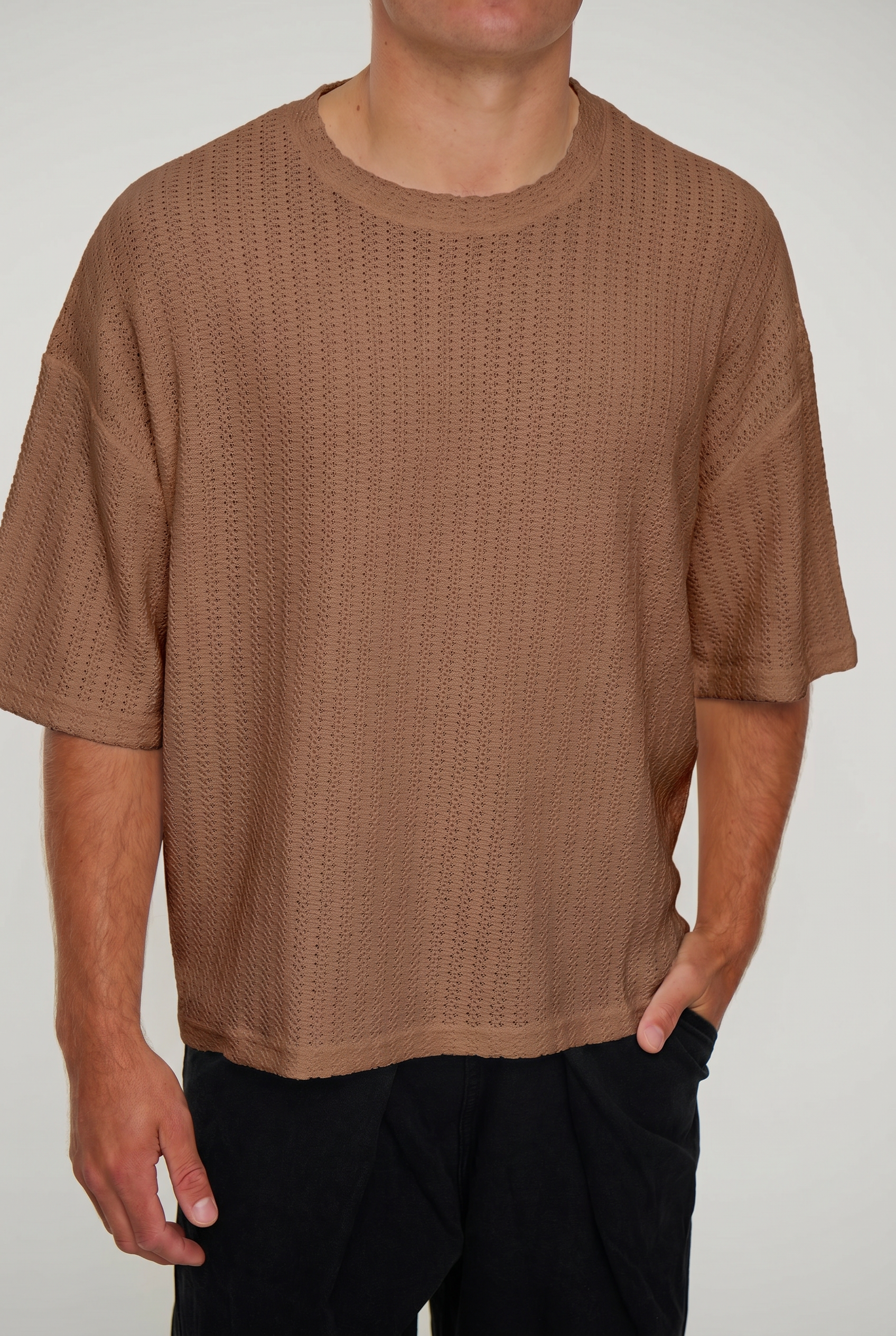 Vinnie Two Thread Stitch Tee Choc