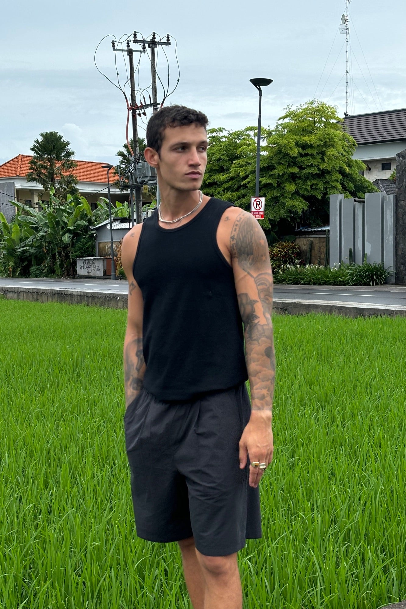 Emilio Cotton Short Black