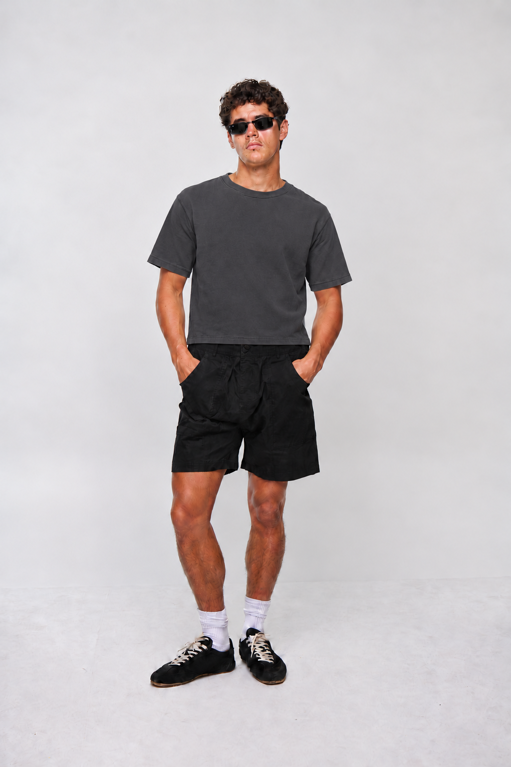 Arthur Brushed Cotton Tee Dark Grey
