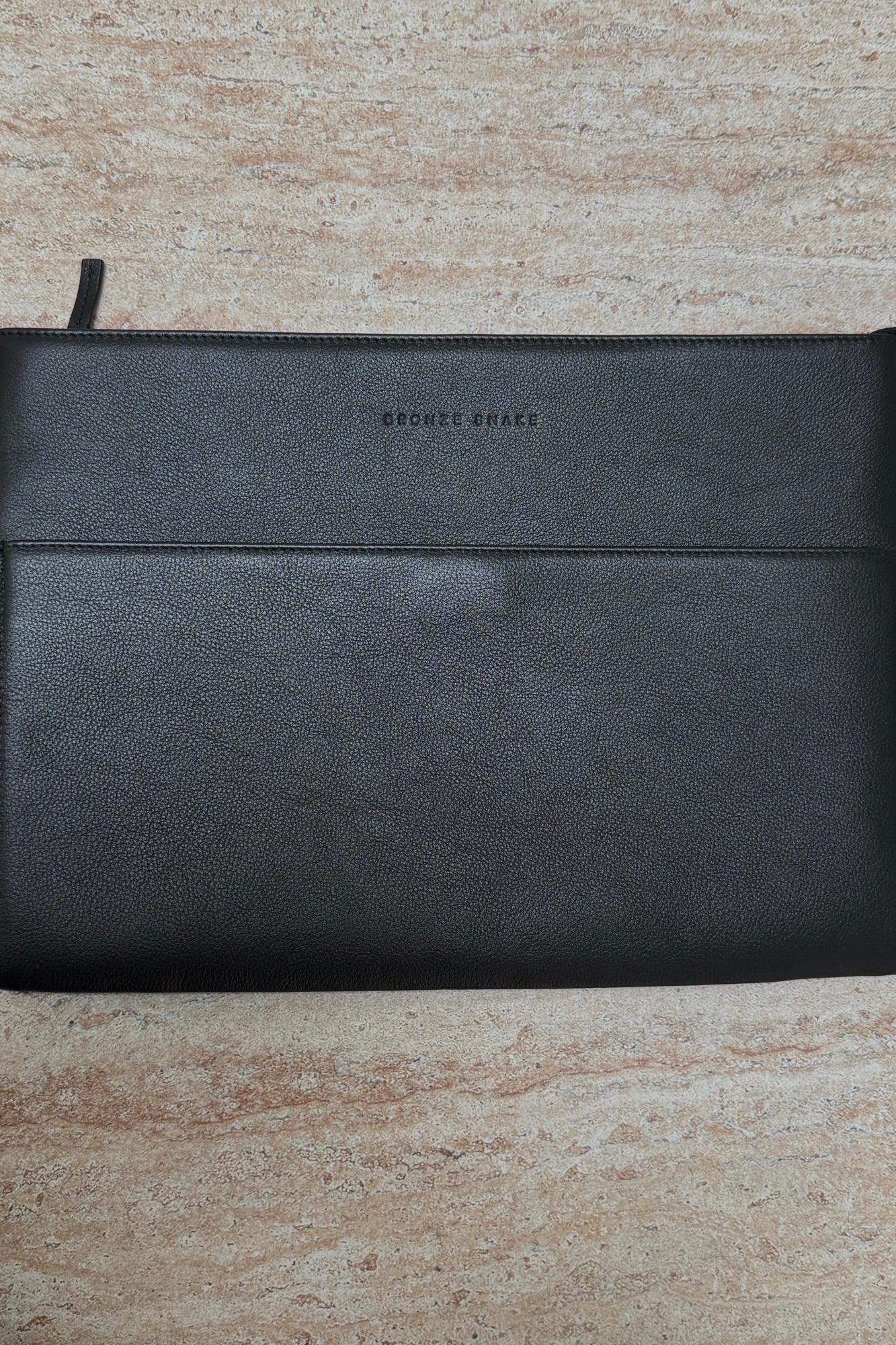 Essential Genuine Leather Laptop Case Black
