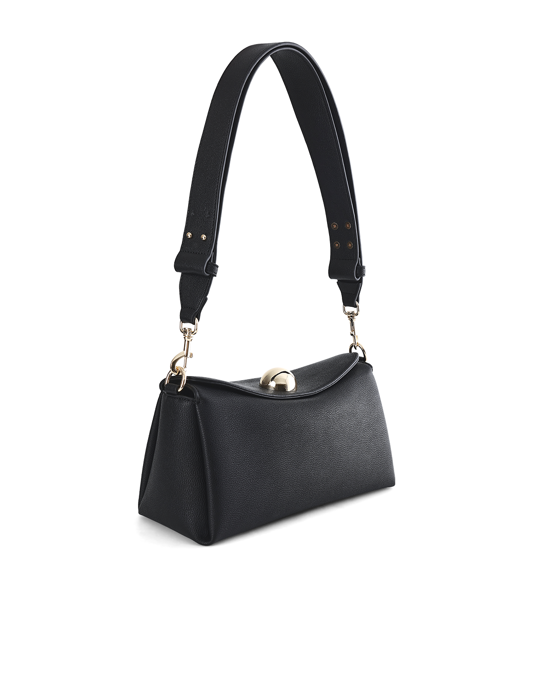 Flynn Shoulder Bag Black Pebble