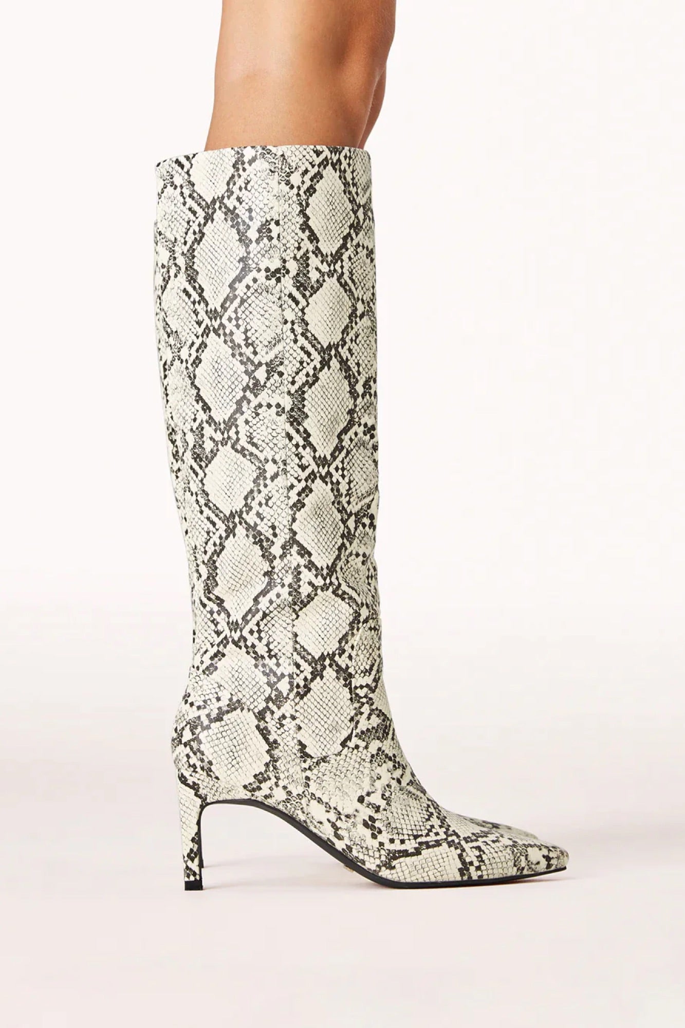 Huda Knee High Boot Snake