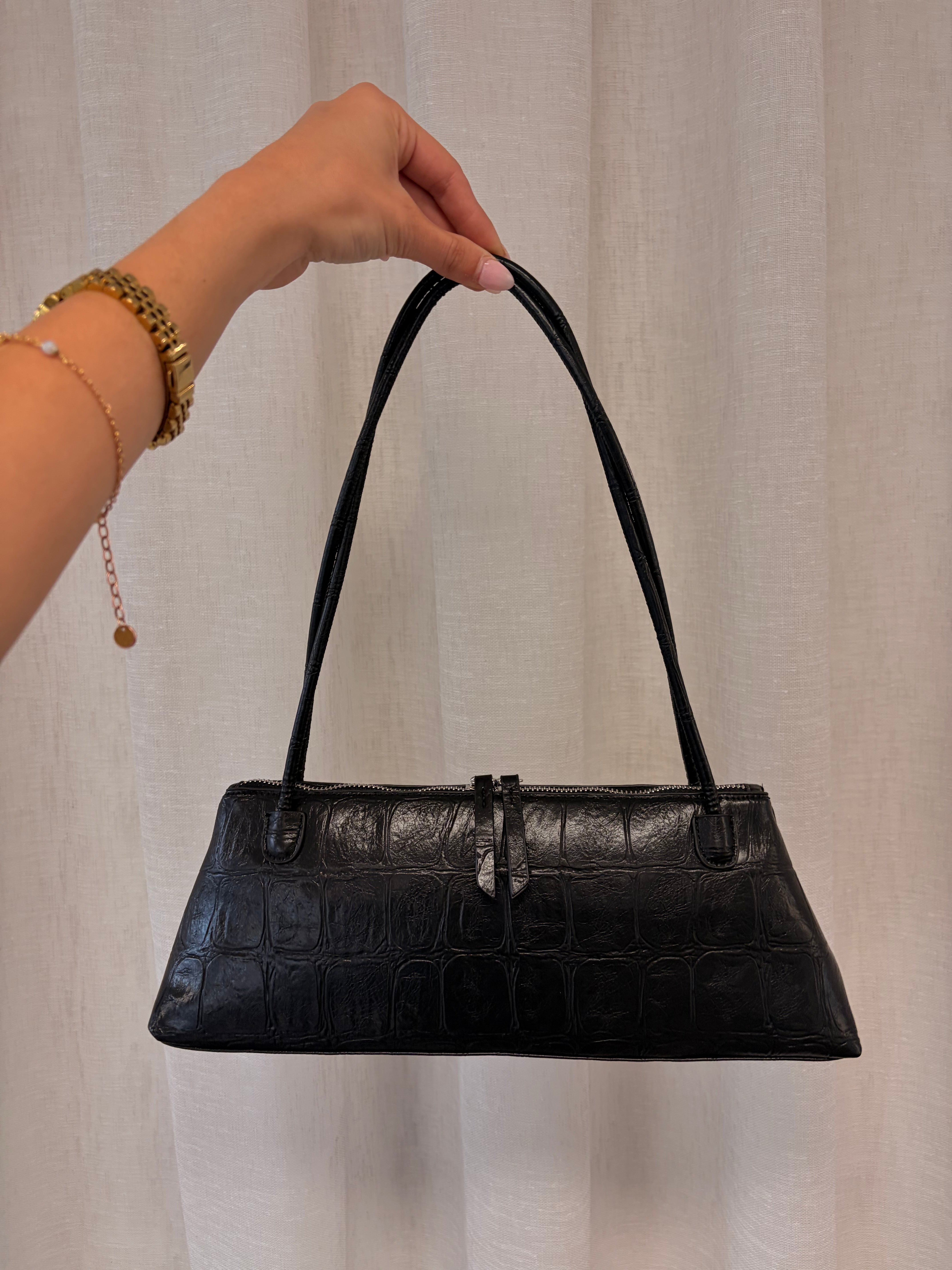 Benni Bag Black Croc
