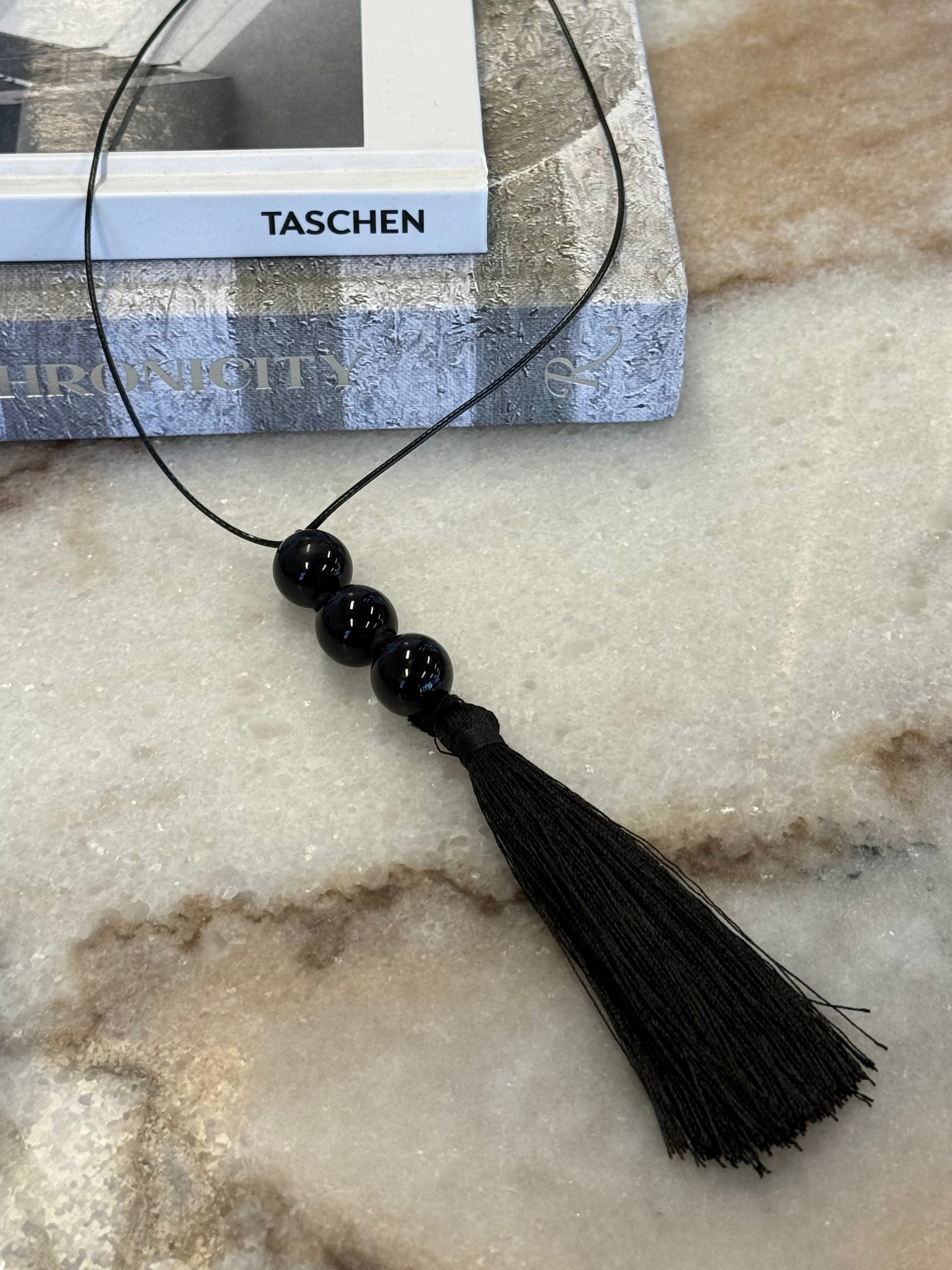 Anton Tassel Necklace Black