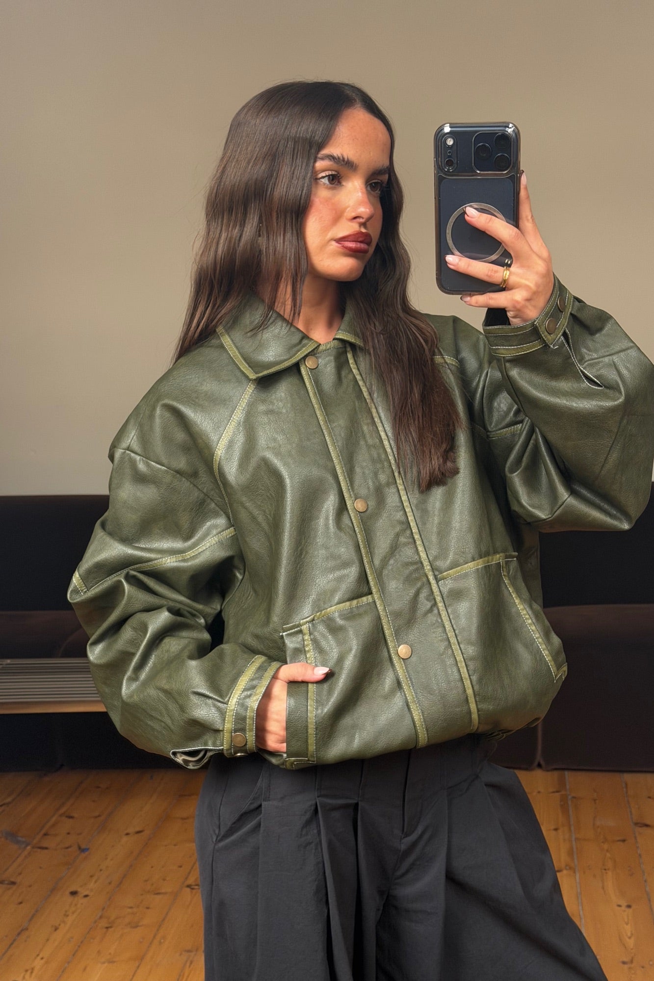 Jorja Bomber Jacket Army