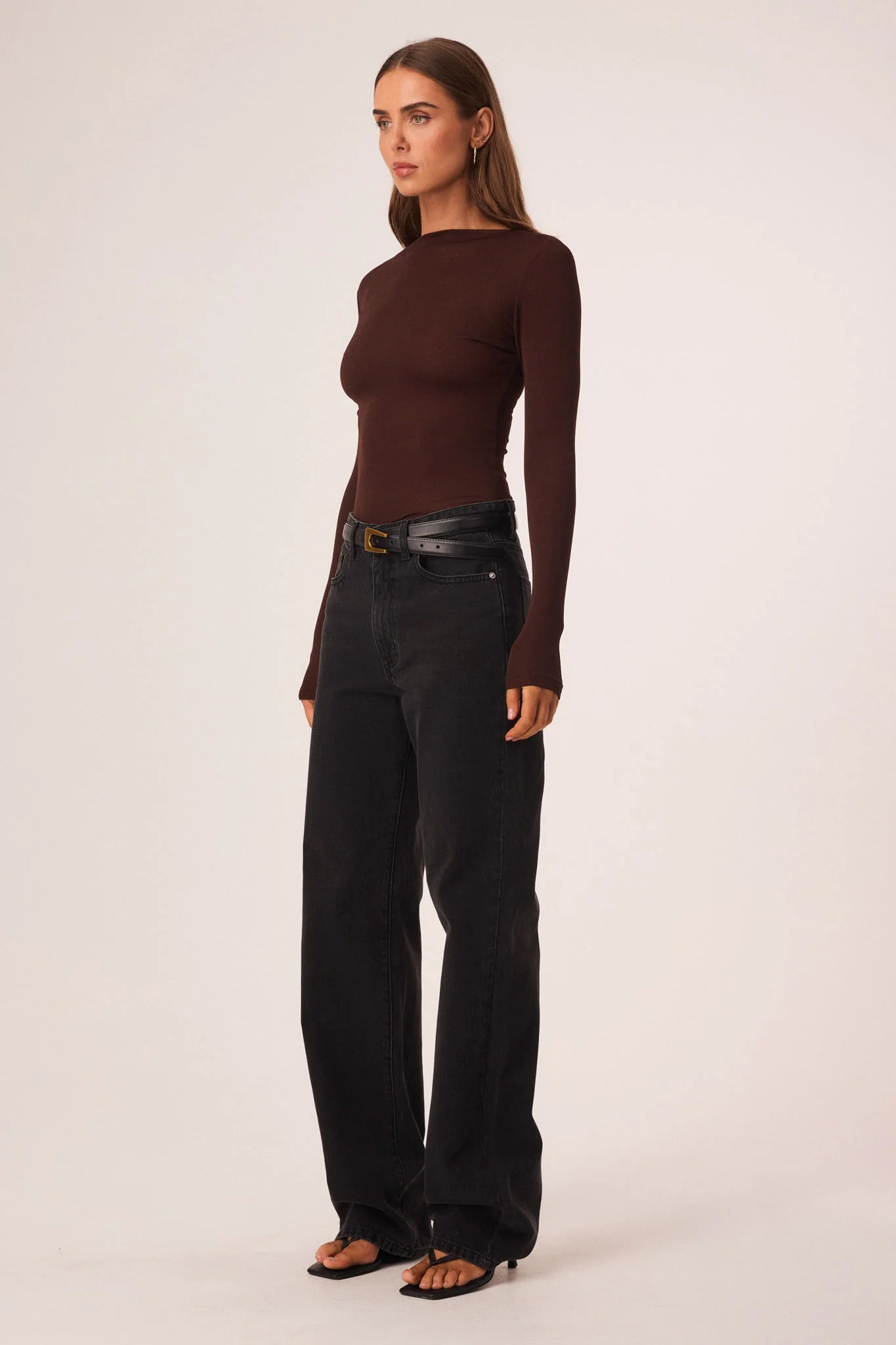 Katya Long Sleeve Top Chocolate