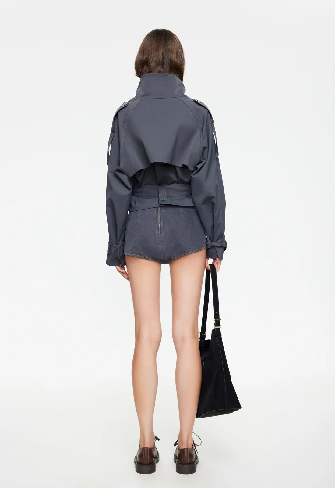 Blanc Cropped Trench Olive