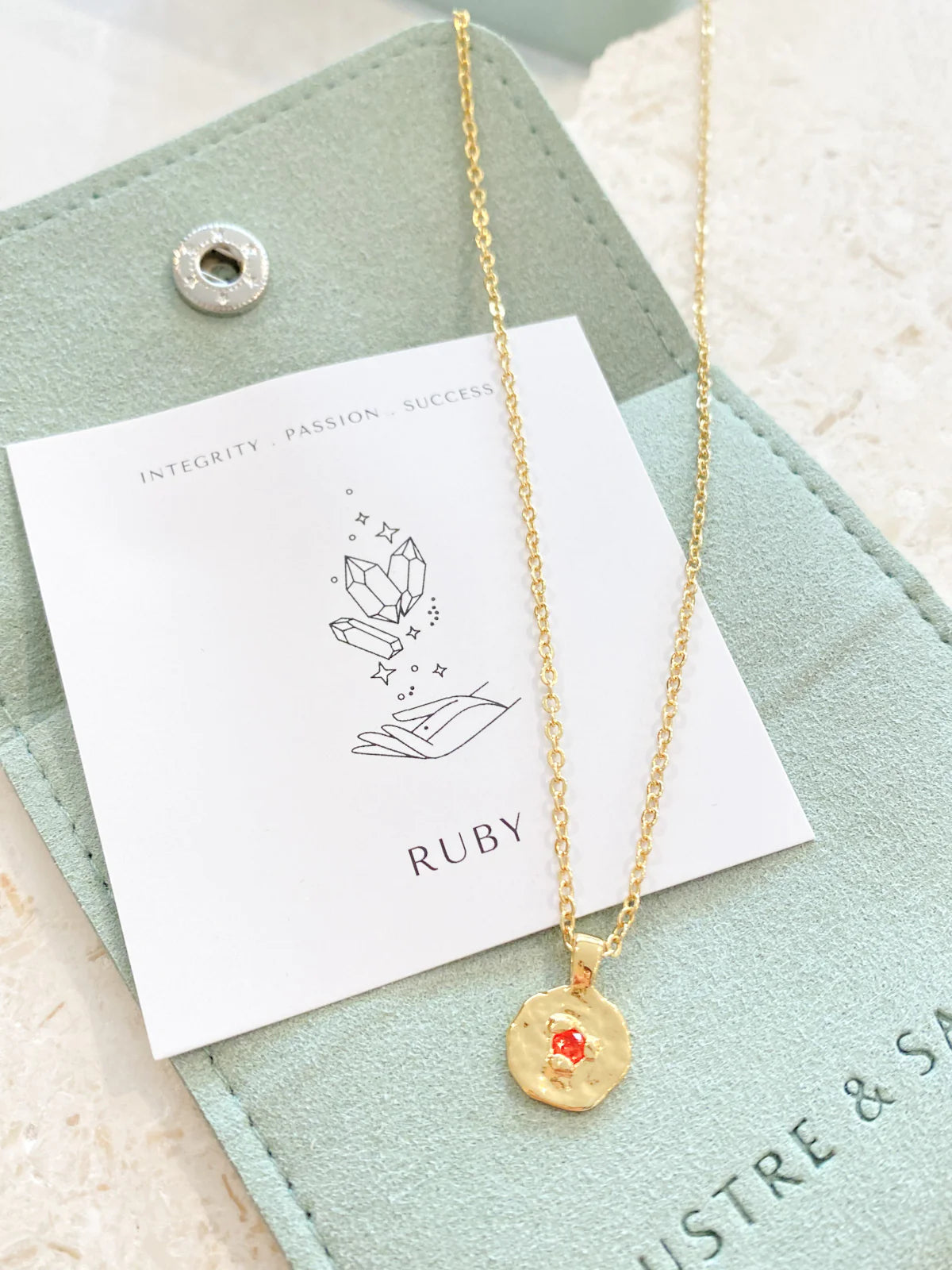 Birthstone 18k Gold Plated Necklace - July