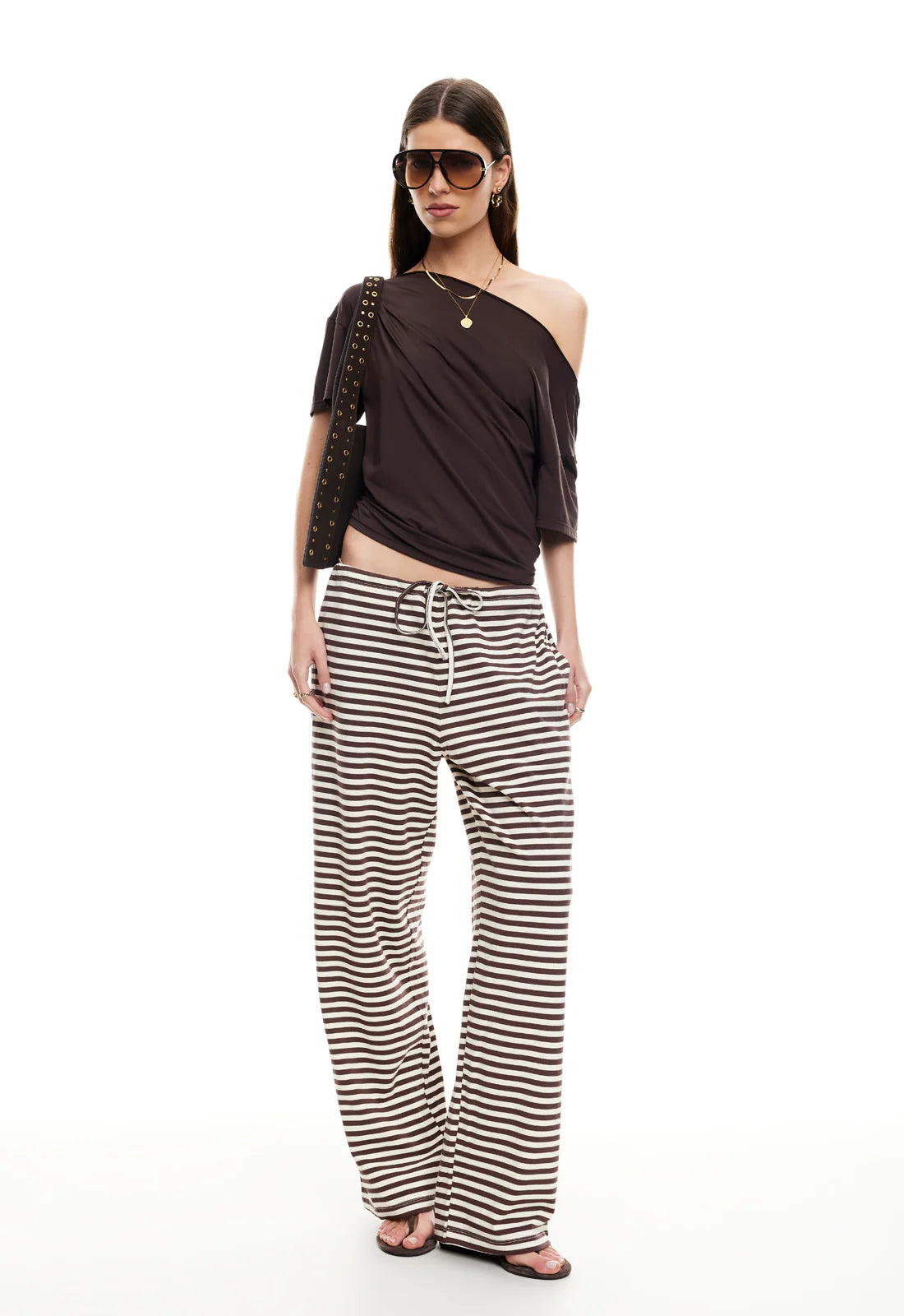 Bloom Pant Dark Chocolate Stripe