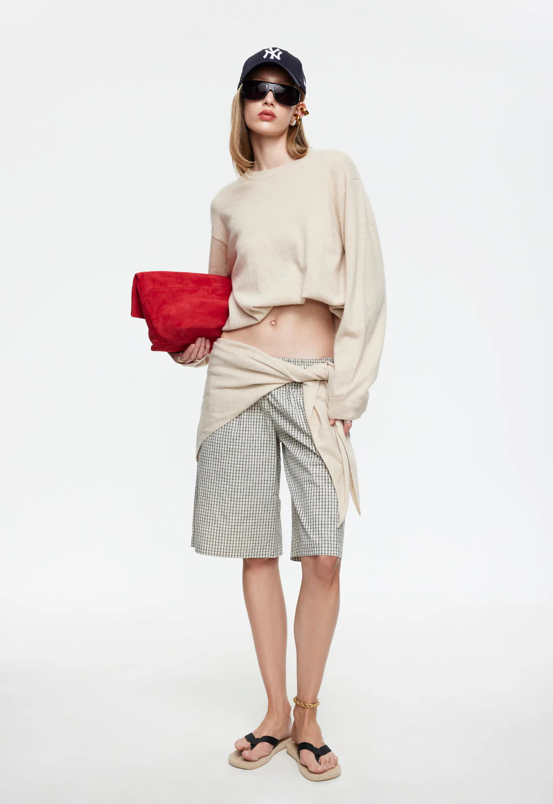 Sevigney Long Short Cream Check