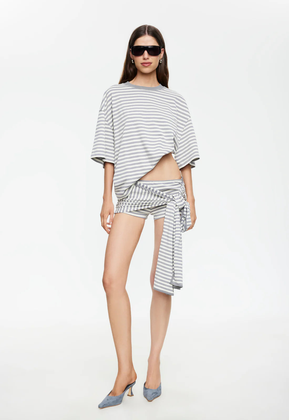 Bloom Skort Ash Stripe