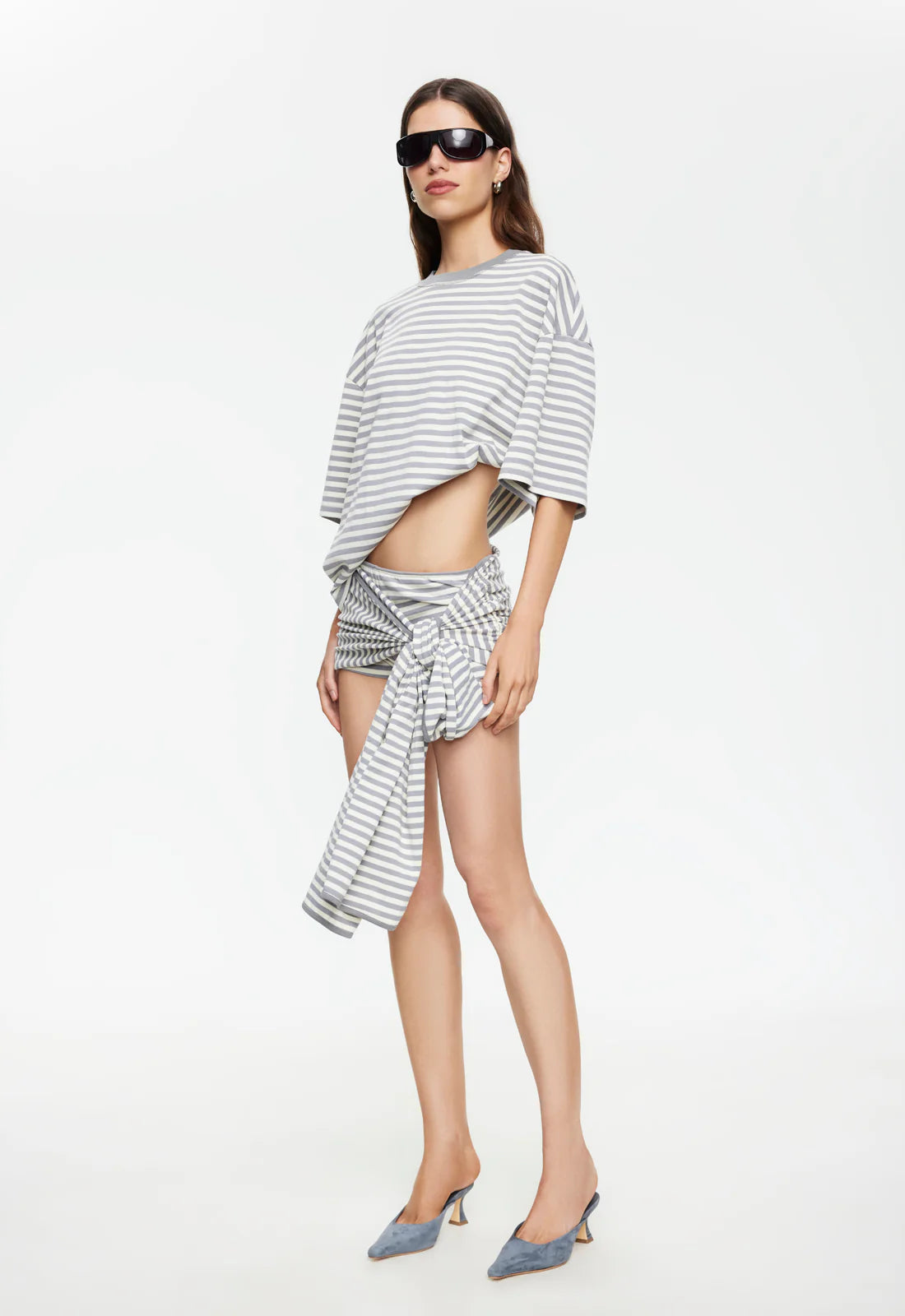 Bloom Skort Ash Stripe