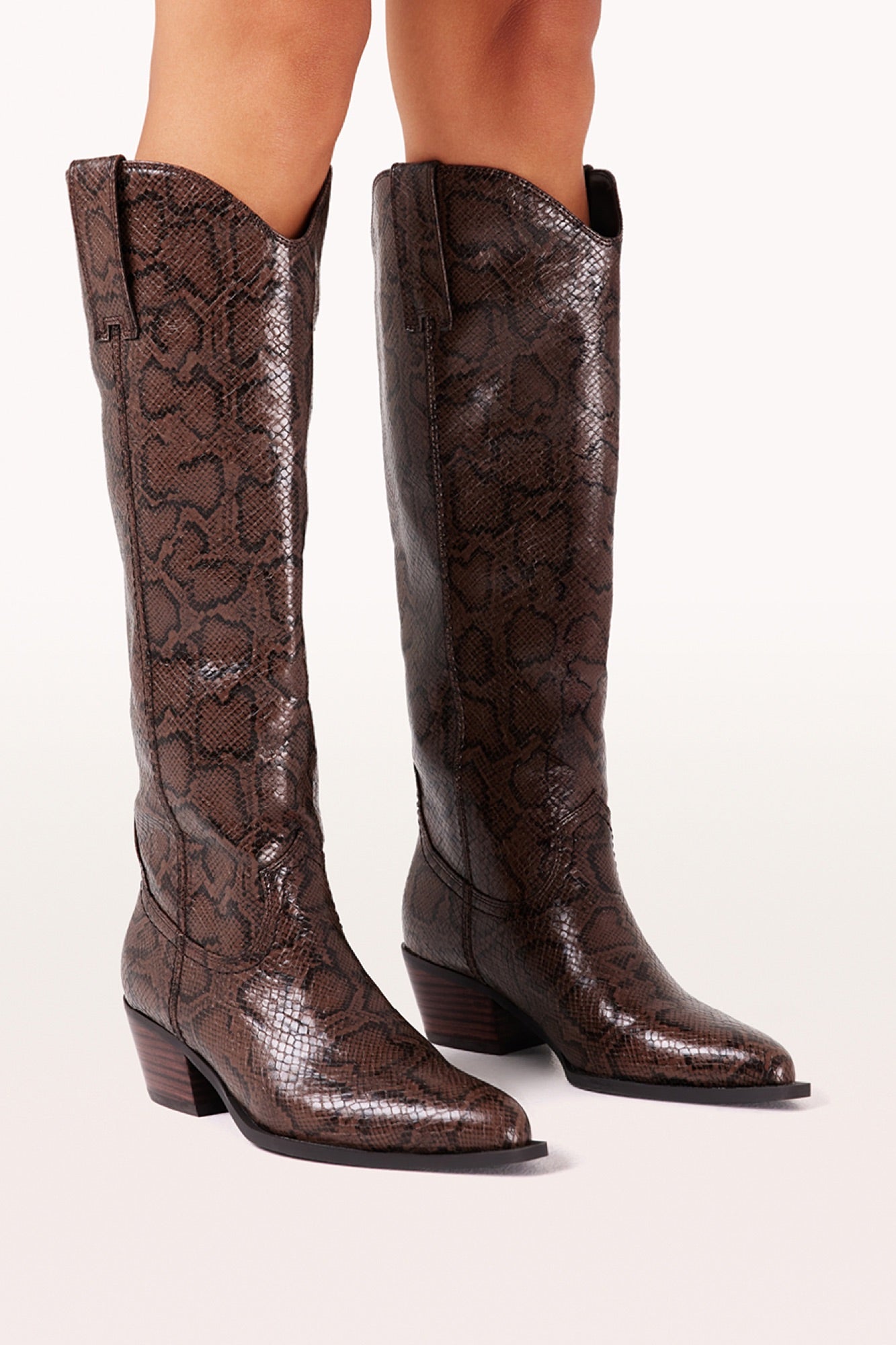 Meredith Boot Chocolate Snake