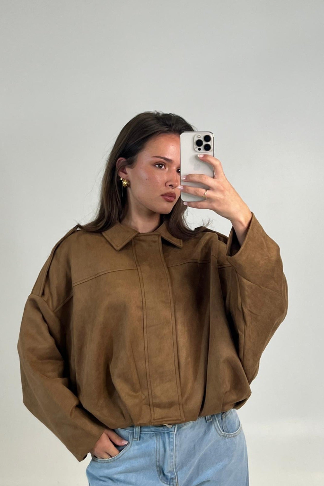 Harmony Suede Jacket Brown