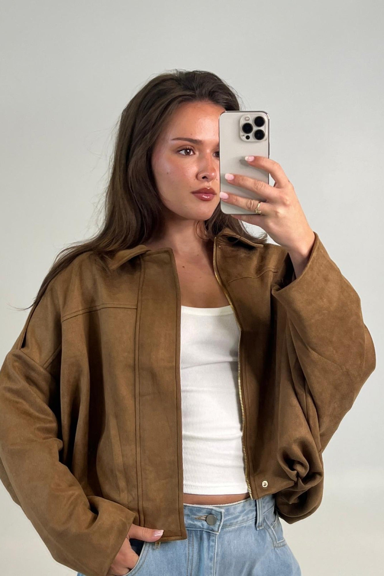 Harmony Suede Jacket Brown