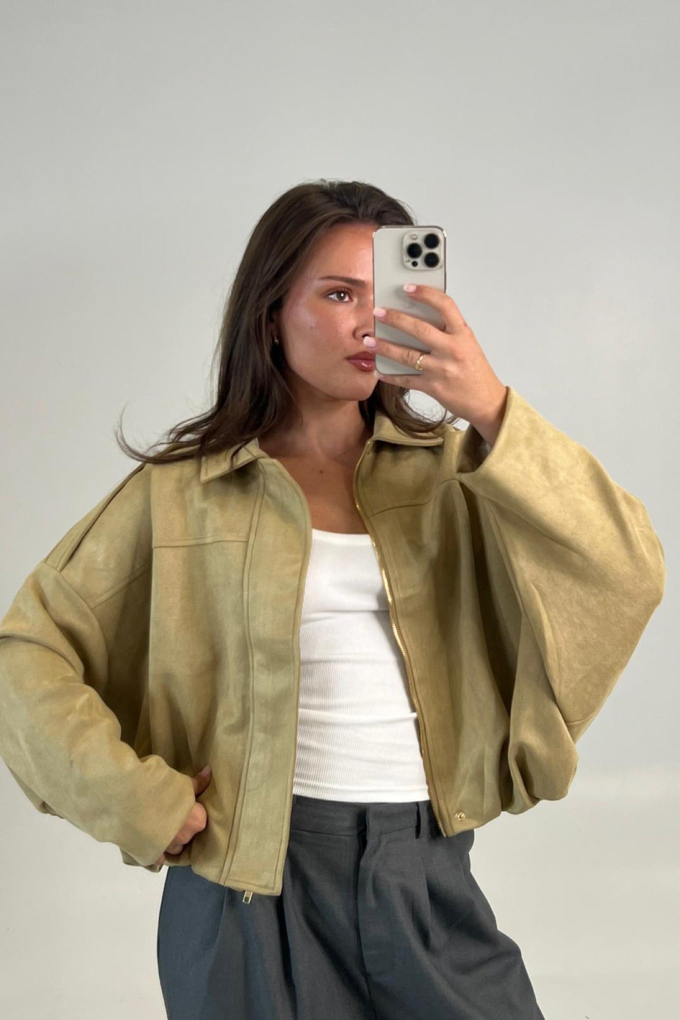Harmony Suede Jacket Sand