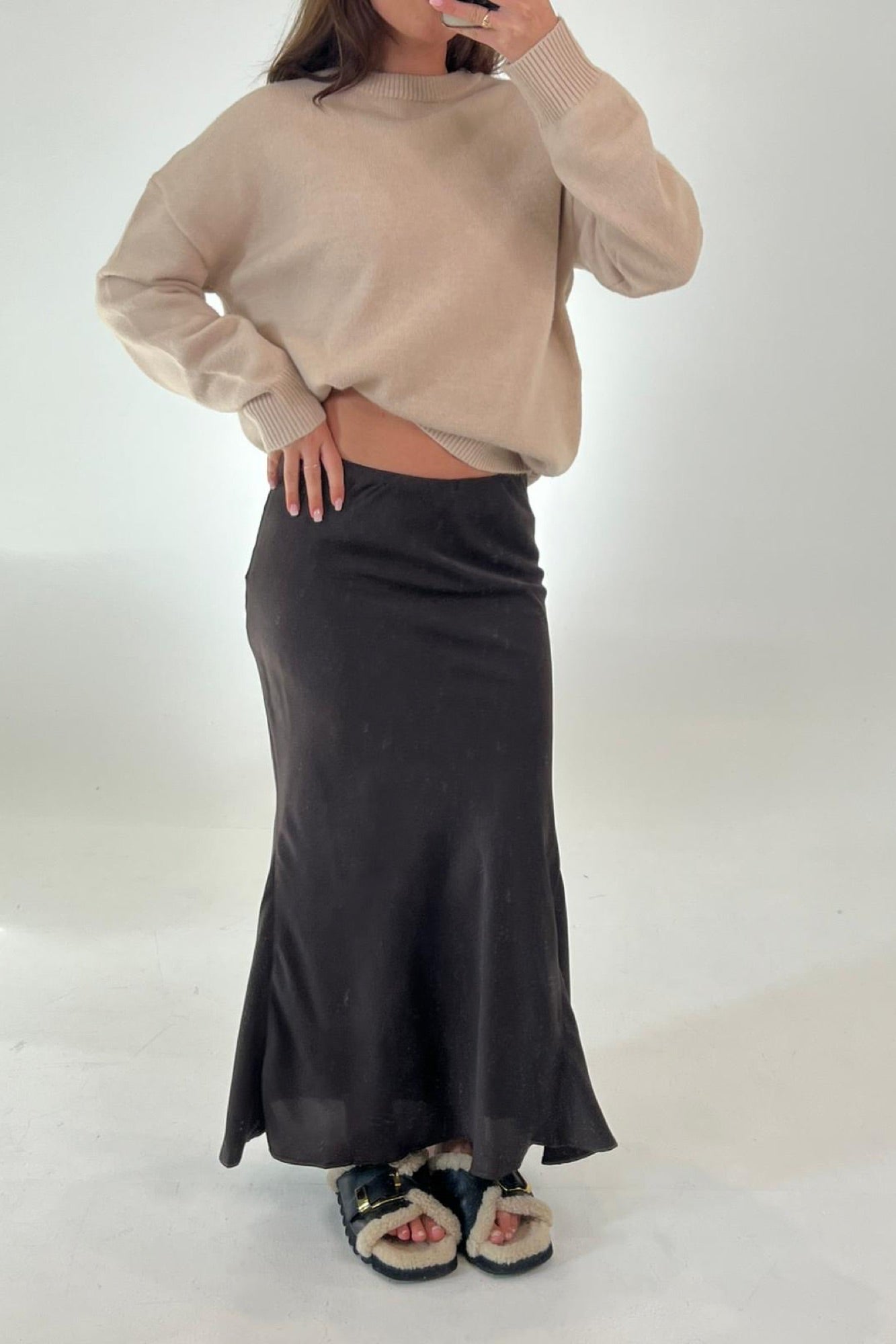 Orlando Midi Skirt Chocolate