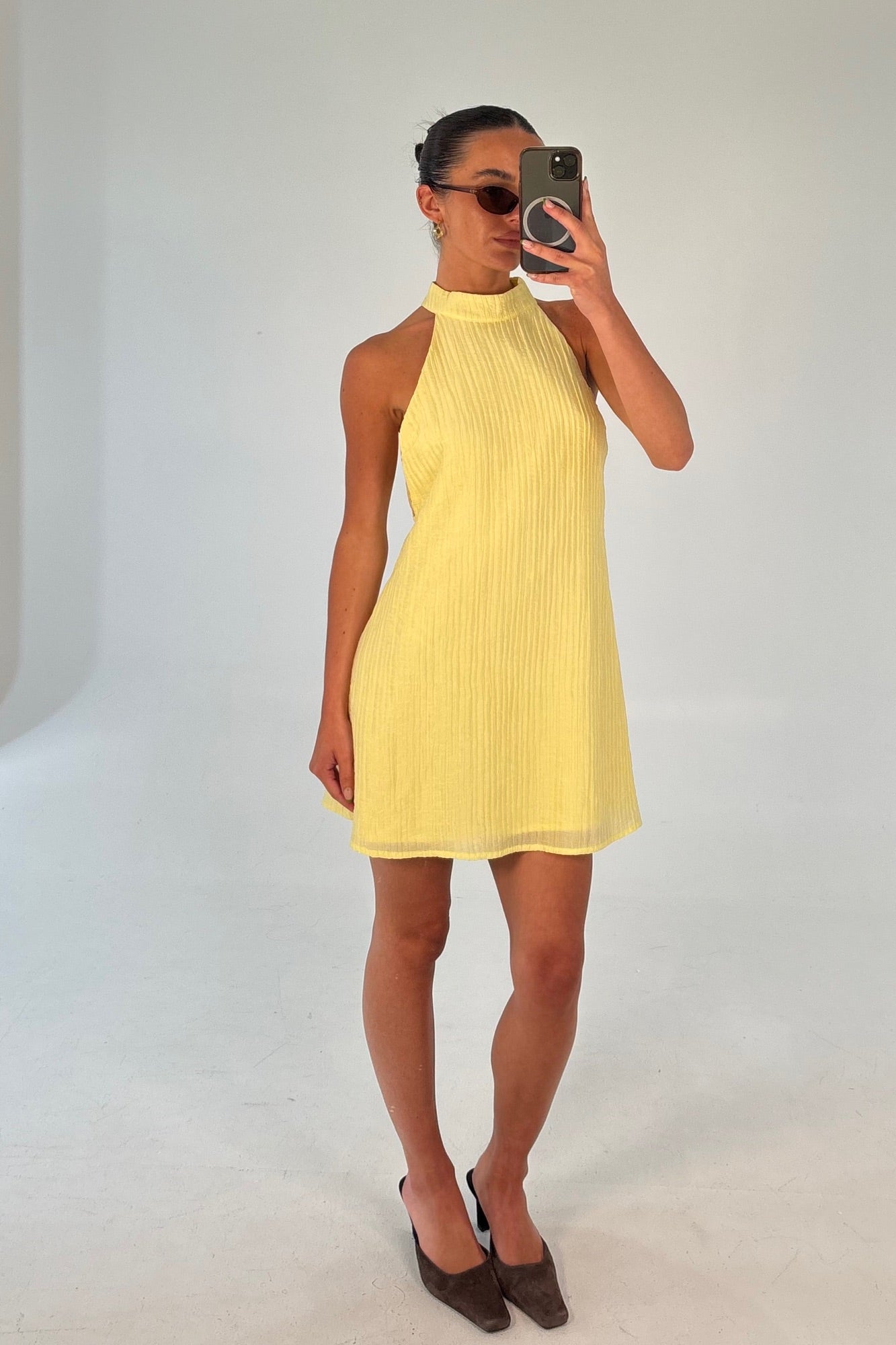 Catalina Mini Dress Lemon