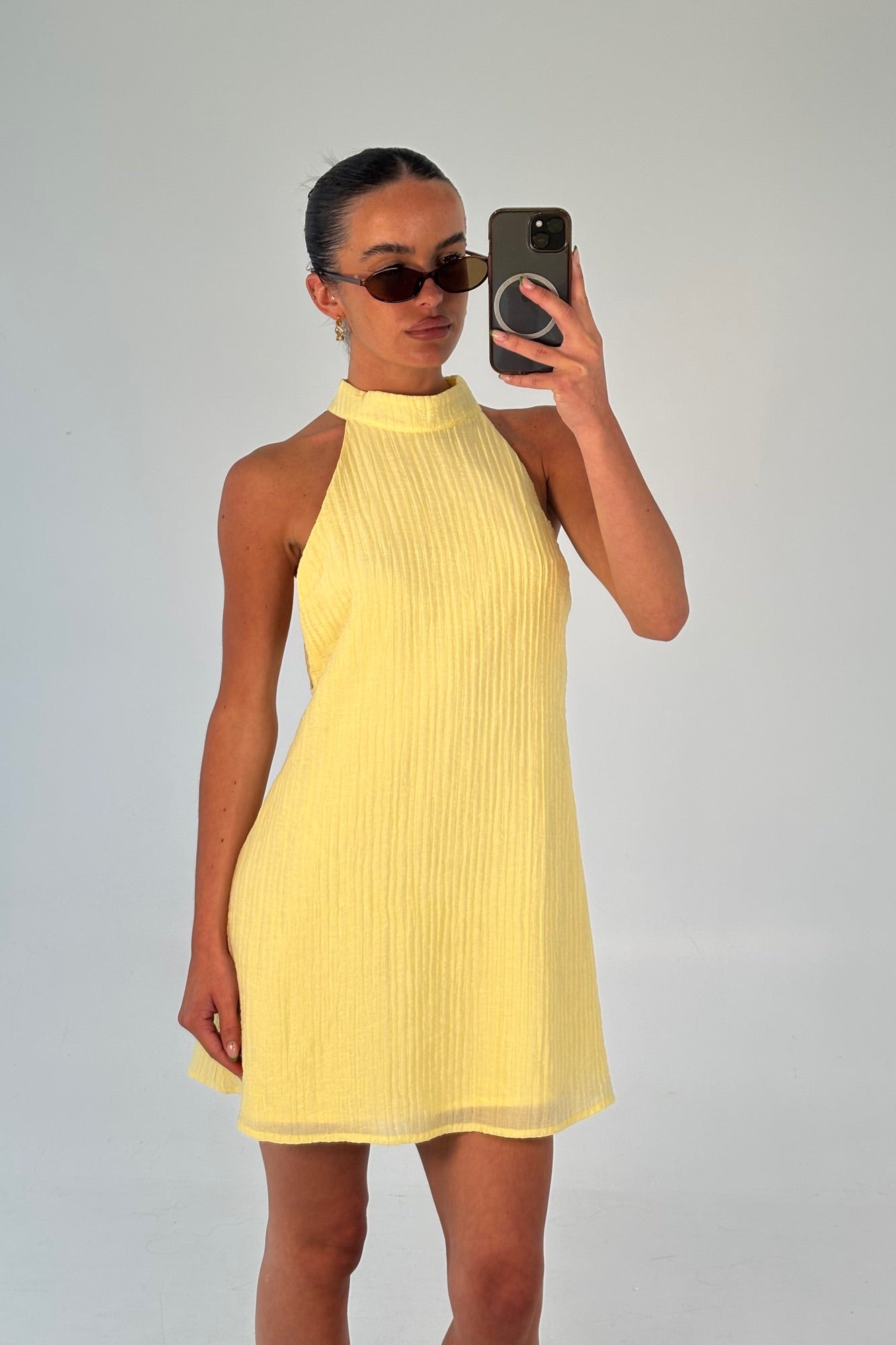 Catalina Mini Dress Lemon