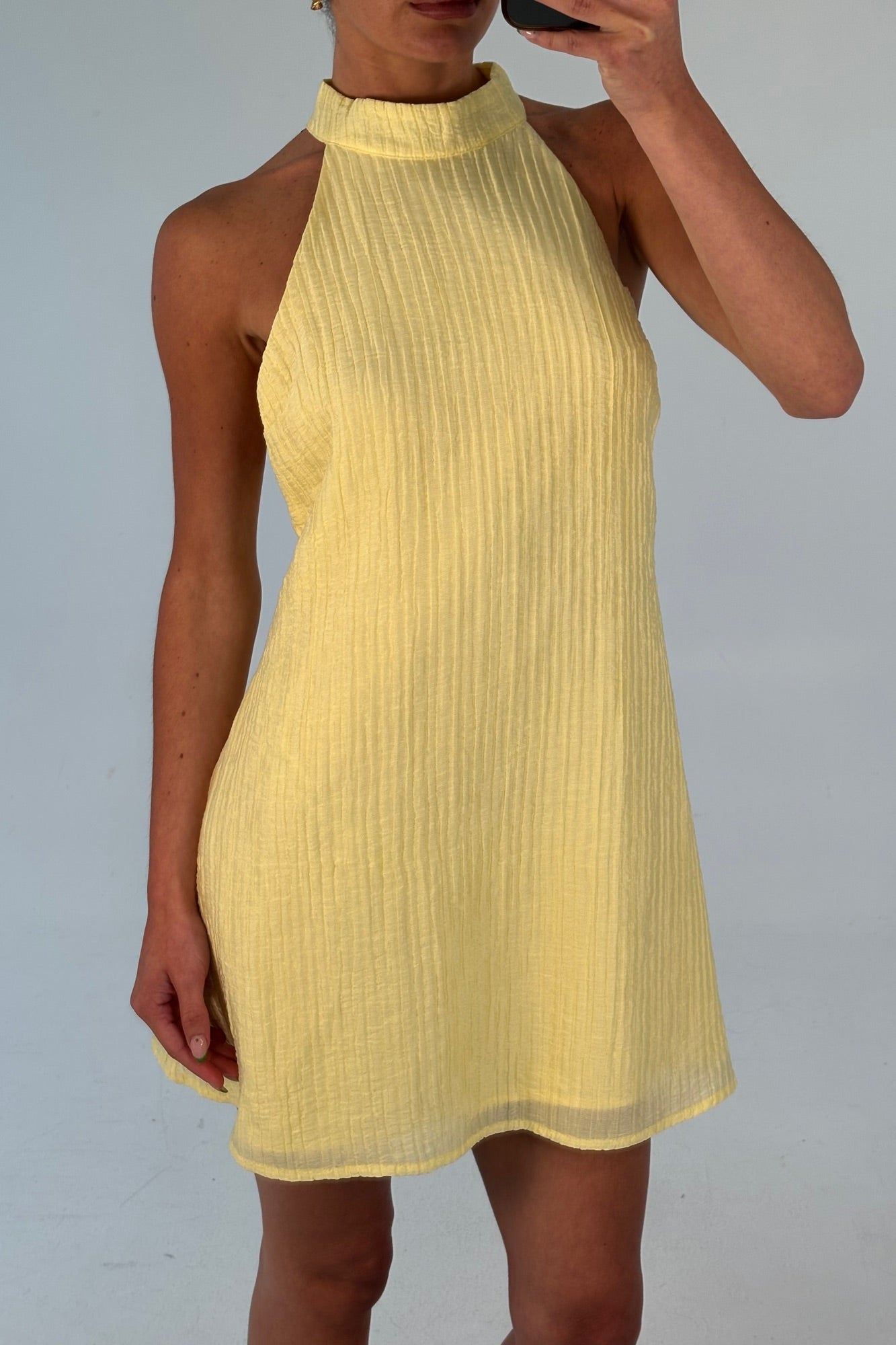 Catalina Mini Dress Lemon