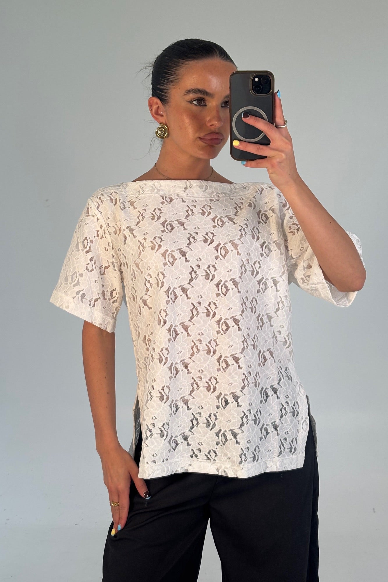 Vanessa Lace Top White
