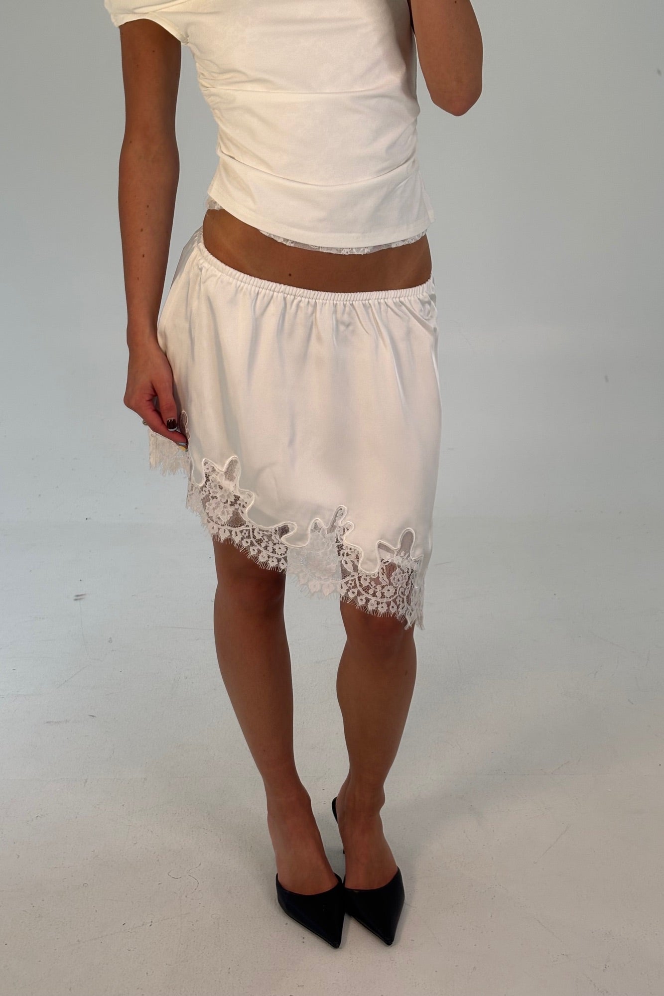 Sammi Lace Mini Skirt White