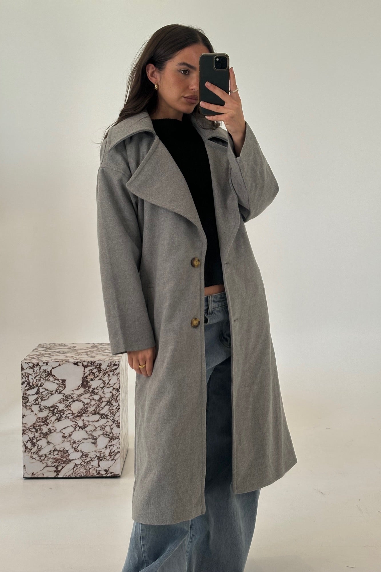 Eden Coat Light Grey - FINAL SALE