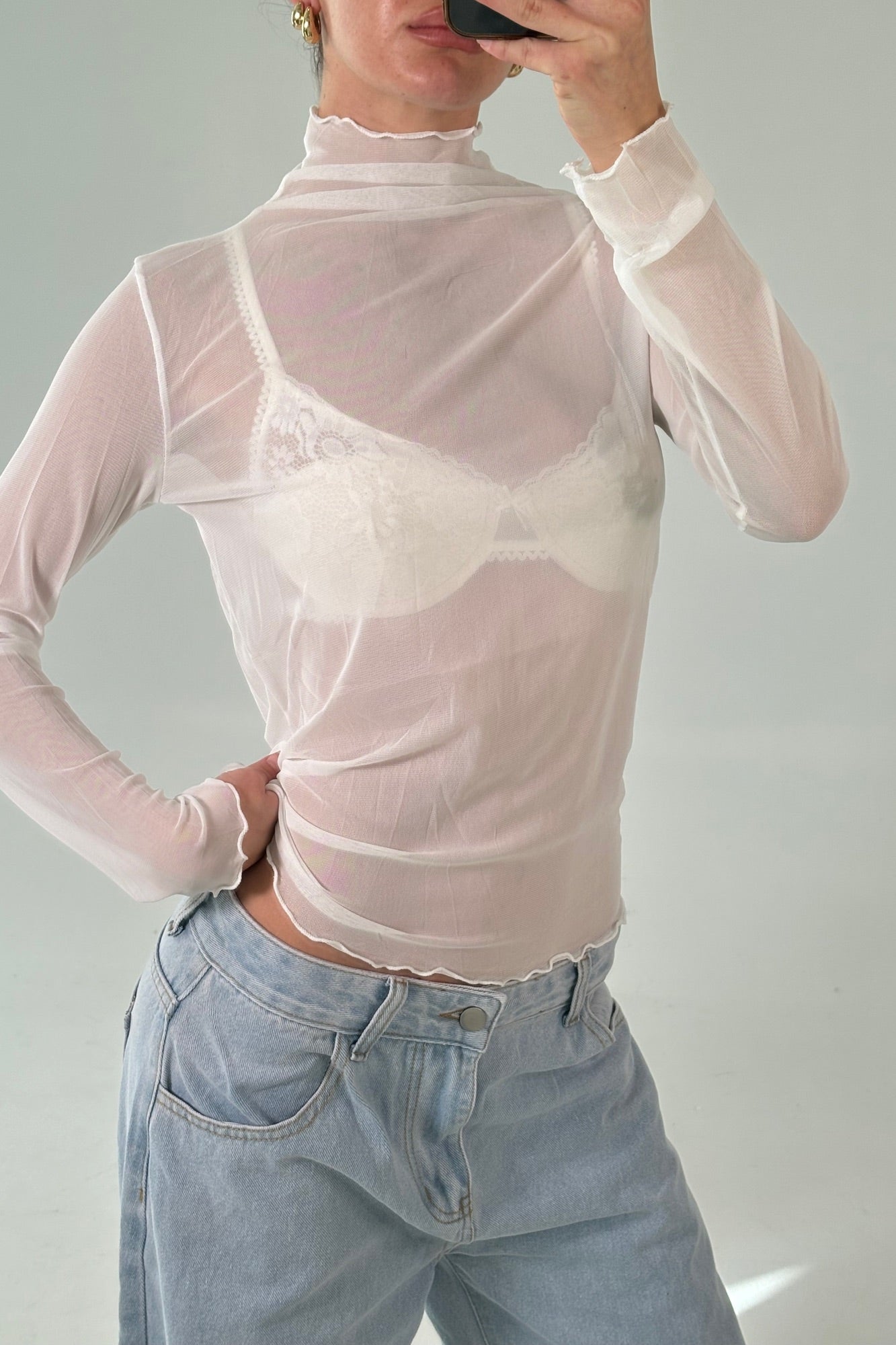 Eva Mesh Top White