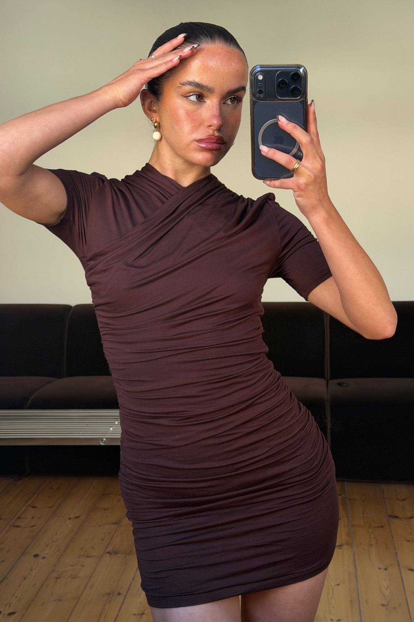 Tamia Mini Dress Chocolate